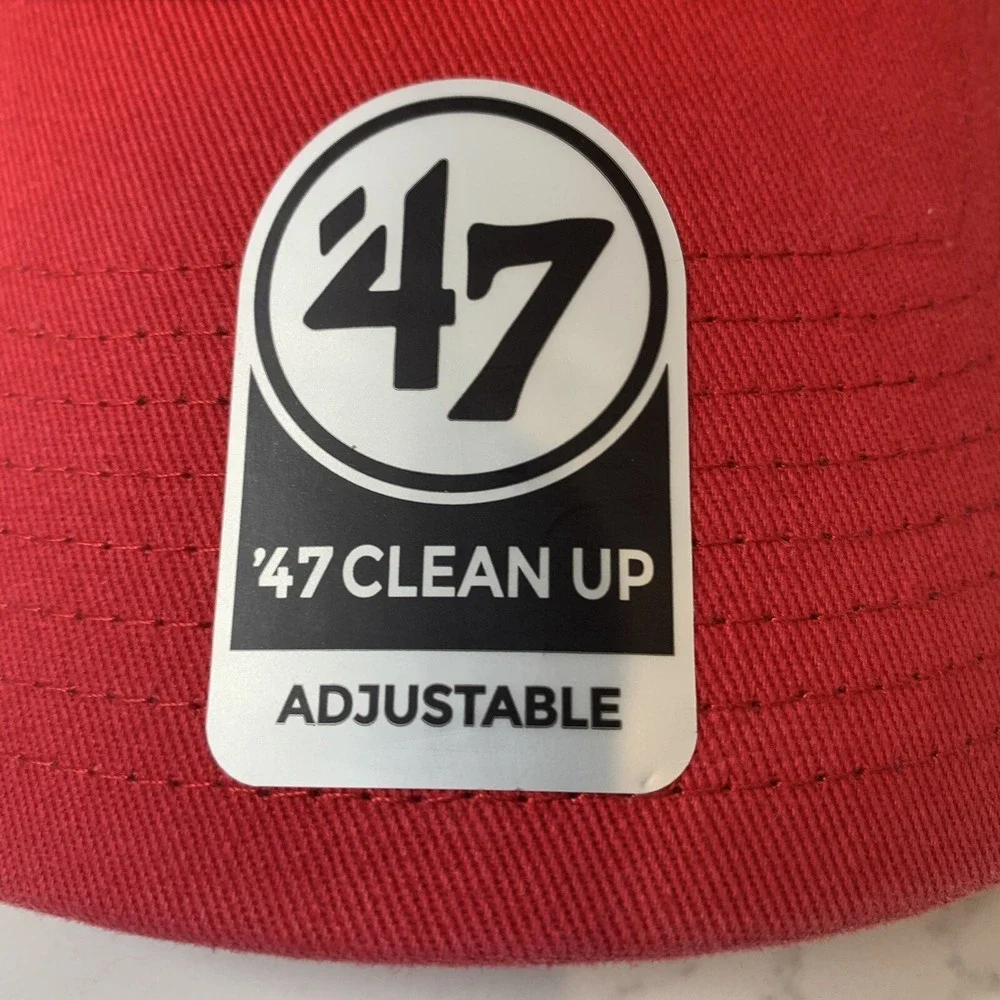 '47 Brand Ole Miss Rebels NCAA Adjustable Red Clean Up Hat Cap OSFM
